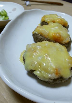 しいたけの海老づめチーズ焼き-レシピのメイン写真