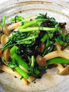 クレソンとしめじの塩昆布炒め-レシピのメイン写真