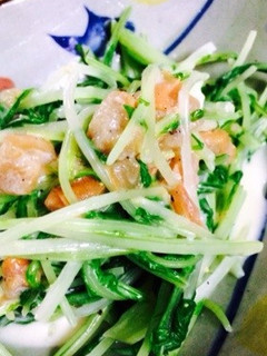梅とクリームチーズの水菜の和え物-レシピのメイン写真