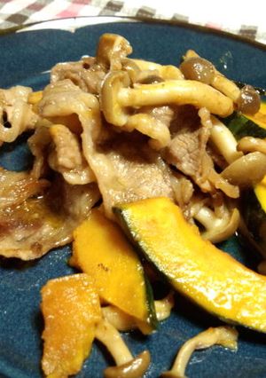 かぼちゃと牛肉のバルサミコソテー-レシピのメイン写真