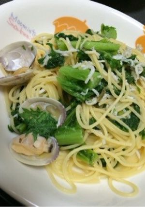 わさび菜とあさりとしらすのパスタ-レシピのメイン写真