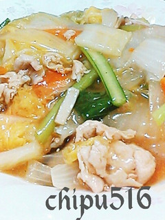 簡単 残り物白菜と野菜の八宝菜(中華丼)-レシピのメイン写真