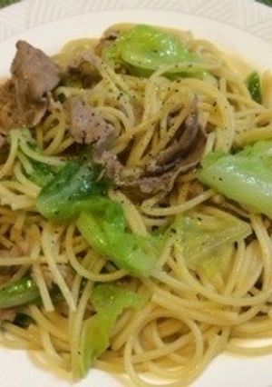 春キャベツと豚肉のパスタ-レシピのメイン写真
