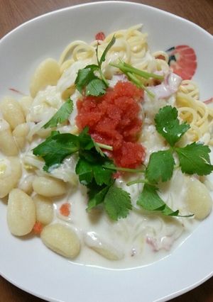 簡単手作りクリームたらこニョッキパスタ-レシピのメイン写真