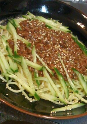 『簡単!!ジャージャー麺』-レシピのメイン写真