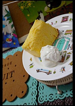 ふわんふわん♪白桃カルピスシフォンケーキ-レシピのメイン写真