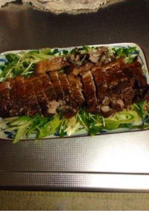 圧力鍋でトロトロ煮豚の辛ネギ盛り♪-レシピのメイン写真
