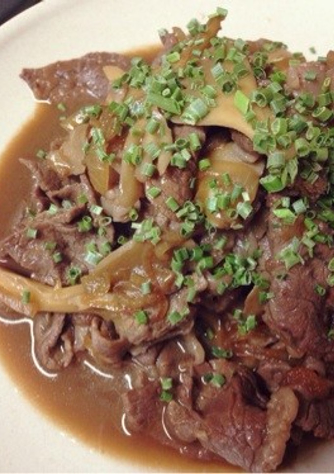 牛肉と舞茸の簡単すき焼きふう-レシピのメイン写真