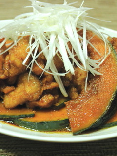 鶏肉とかぼちゃの山椒甘酢醤油-レシピのメイン写真