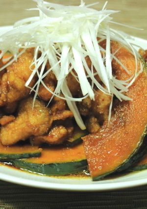 鶏肉とかぼちゃの山椒甘酢醤油-レシピのメイン写真