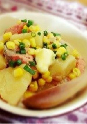 じゃがいもと鮭の味噌バター煮-レシピのメイン写真