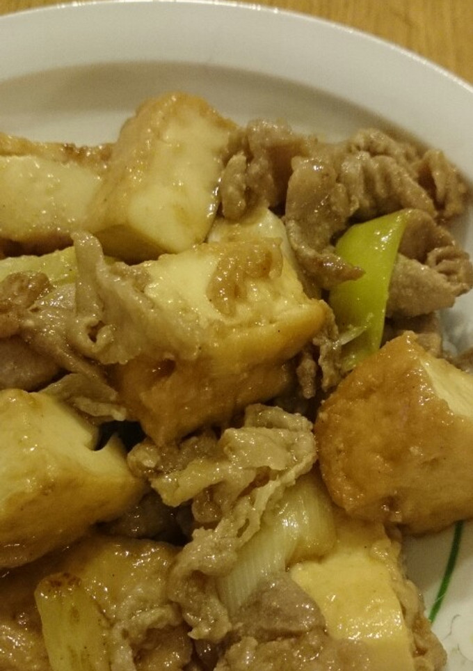★厚揚げ*豚肉*長ネギで簡単炒め★-レシピのメイン写真
