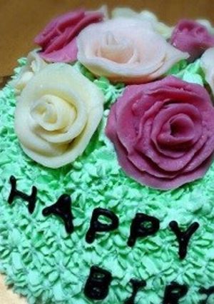 フラワー＊立体ケーキ＊母の日＊薔薇-レシピのメイン写真