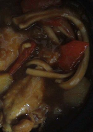大満足☆満腹チキンカレーうどん-レシピのメイン写真