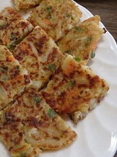 幼児と簡単ランチ!焼きうどんチヂミ-レシピのメイン写真