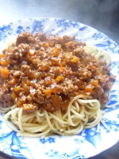 簡単☆具材多めのミートソーススパゲッティ-レシピのメイン写真