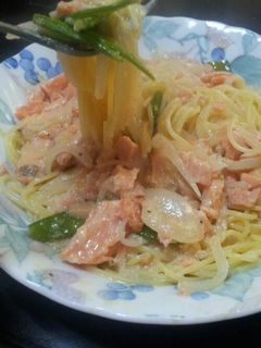 鮭のクリームパスタ-レシピのメイン写真