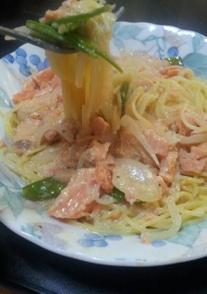 鮭のクリームパスタ-レシピのメイン写真