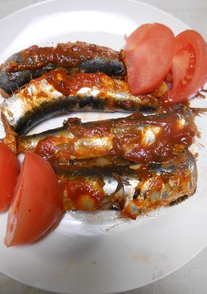 まいわしのケチャップ煮トマト添え-レシピのメイン写真