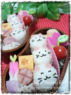 簡単キャラ弁!!俵おにぎりでニャンコ-レシピのメイン写真