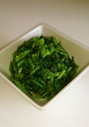 かぶの葉梅風味ナムル(ほうれん草)-レシピのメイン写真