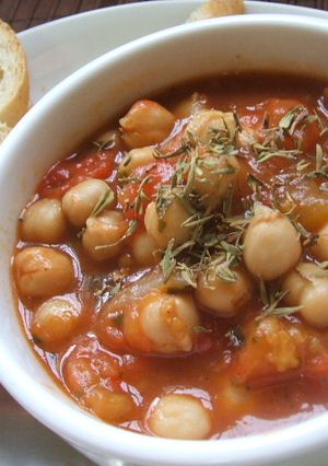 ベジタリアン料理　ひよこ豆のトマト煮込み-レシピのメイン写真