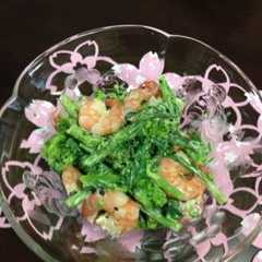 รูปของ 菜の花と海老のからしマヨネーズ和え