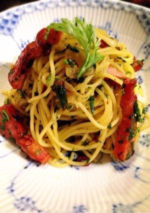 〜春〜よもぎのペペロンチーノ-レシピのメイン写真