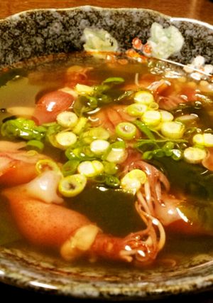ホタルイカは温だし仕立てで♪-レシピのメイン写真