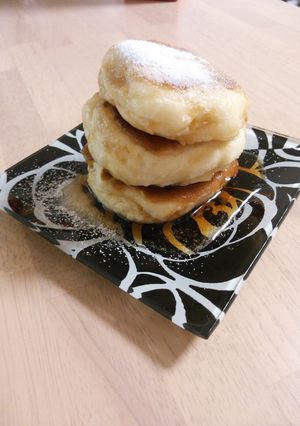 卵を使わないふわふわ豆乳ホットケーキ♡-レシピのメイン写真