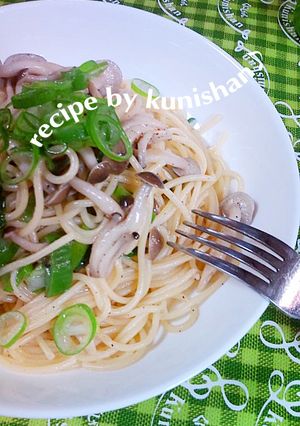 シメジと長ネギのパスタ♪-レシピのメイン写真