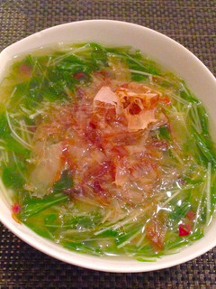 簡単さっぱり♪ みず菜の雑炊-レシピのメイン写真
