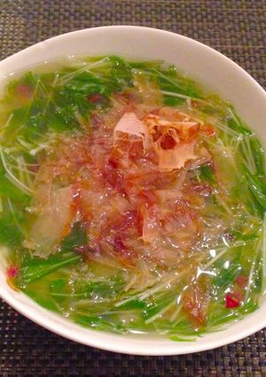 簡単さっぱり♪ みず菜の雑炊-レシピのメイン写真