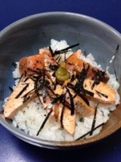 男料理!簡単!サーモン丼!-レシピのメイン写真