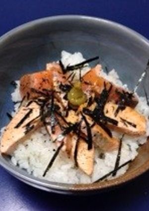 男料理！簡単！サーモン丼！-レシピのメイン写真