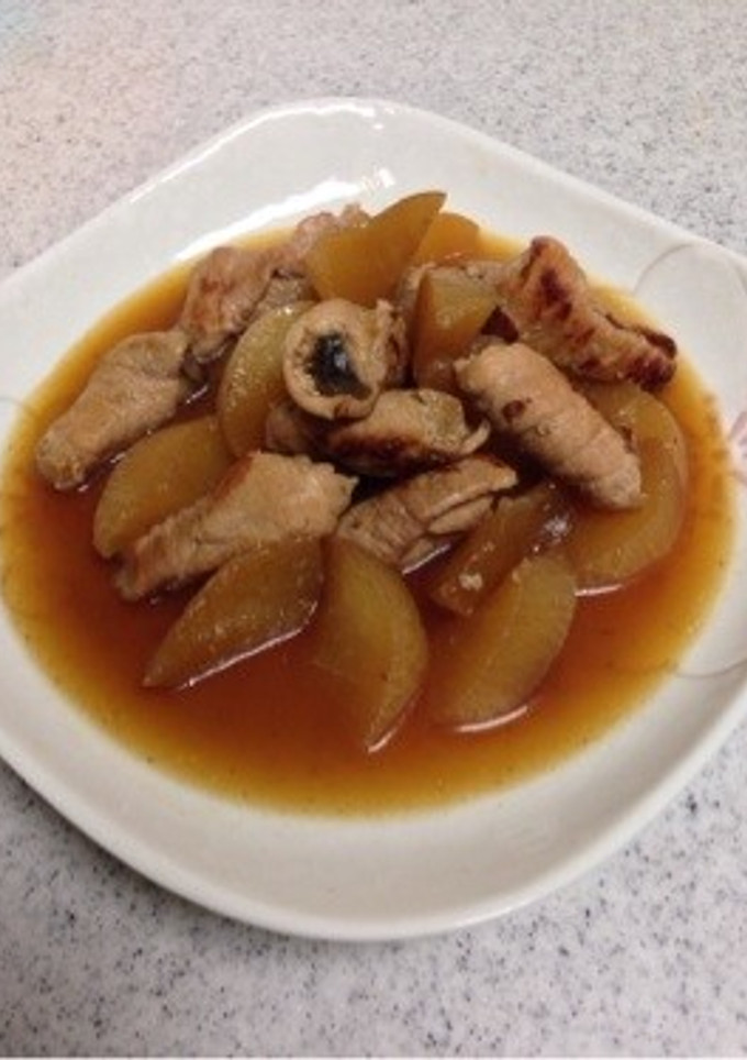 エリンギの豚肉巻きと大根の煮物-レシピのメイン写真