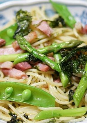 春野菜とパンチェッタのパスタ-レシピのメイン写真