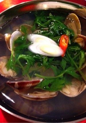 あさりとよもぎのスープ-レシピのメイン写真