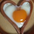 ハートの目玉焼き♡
