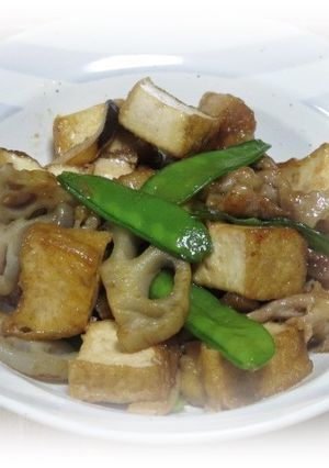 蓮根と豚肉の揚げ炒め-レシピのメイン写真