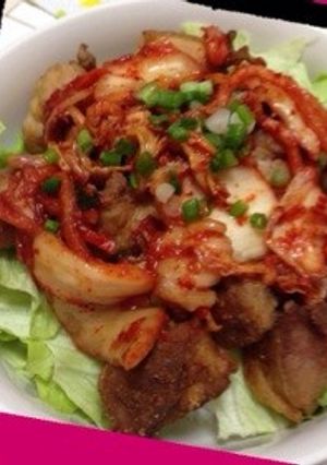 鶏からキムチ丼( ´罒`*)✧-レシピのメイン写真