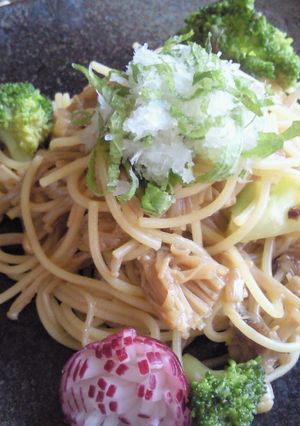 なめこ 大根おろしの和風パスタ(^皿^)-レシピのメイン写真