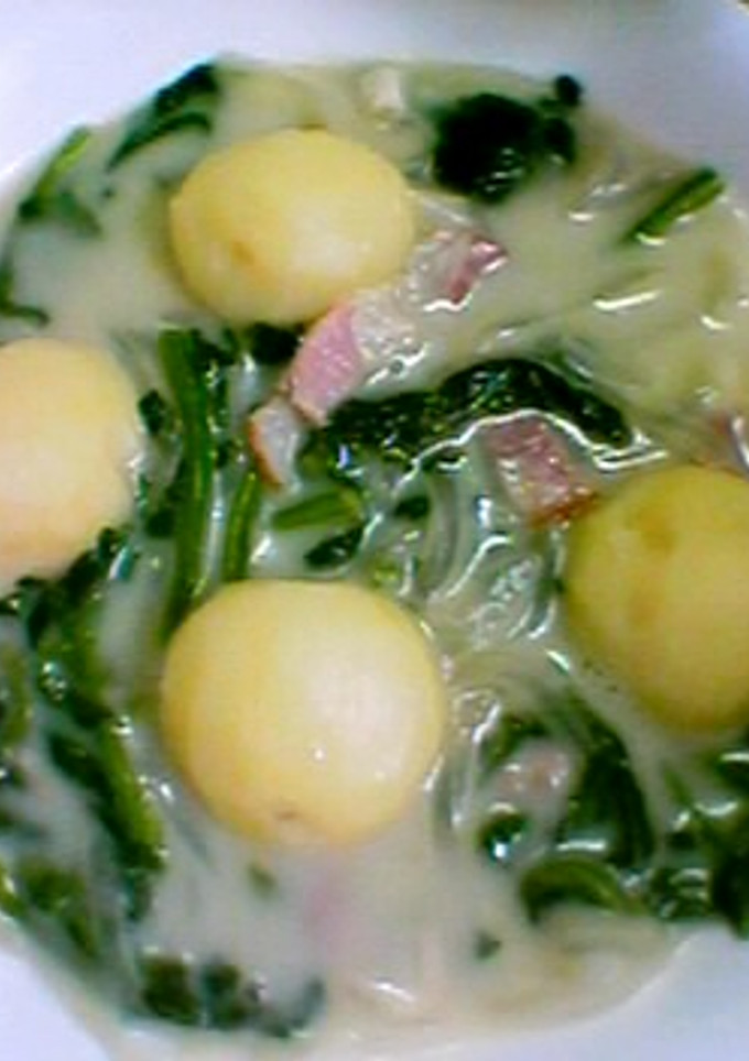 新じゃがとほうれん草のミルクスープ-レシピのメイン写真