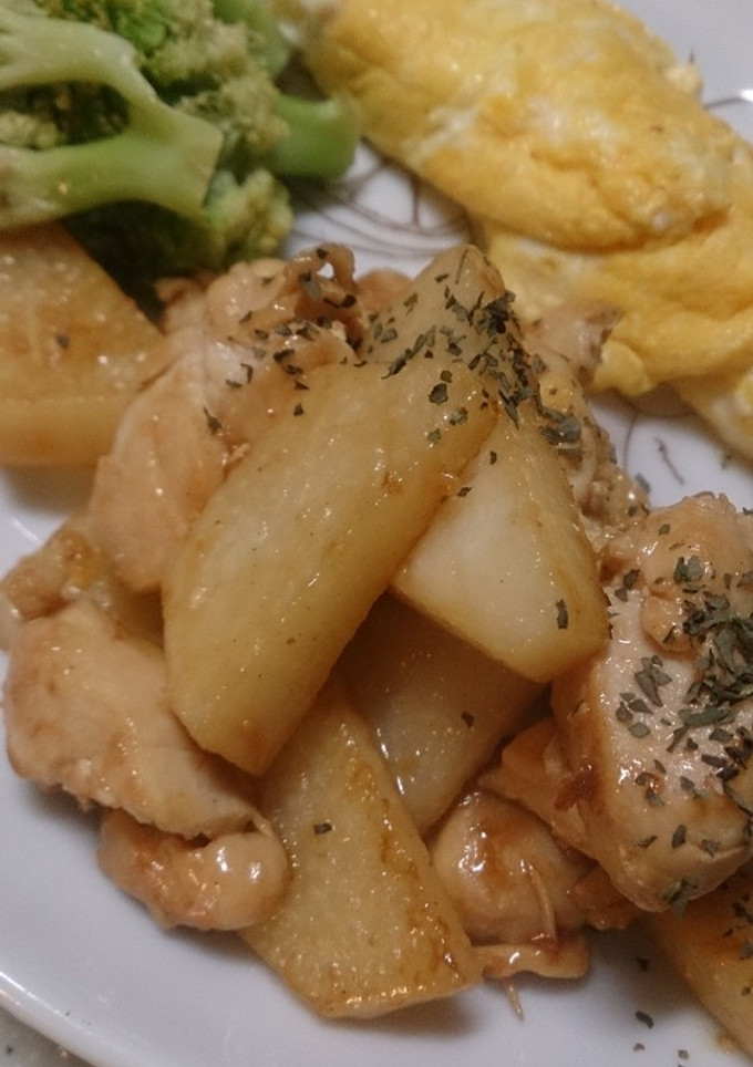 長芋とささみ*マヨ醤油炒め-レシピのメイン写真