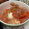 人参とモツァレラチーズのおかかポン酢和え
