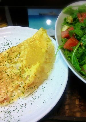 ハムチーズオムレツ-レシピのメイン写真