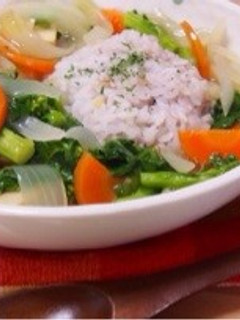 菜の花と新タマネギのトロトロスープご飯-レシピのメイン写真