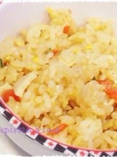 ランチに☆炊き込みご飯リメイクチャーハン-レシピのメイン写真