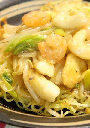 冷凍シーフードで☆あんかけかた焼きそば-レシピのメイン写真