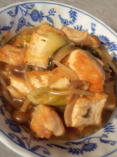 ☆チンゲン菜と鶏肉と厚揚げの甘酢炒め☆-レシピのメイン写真